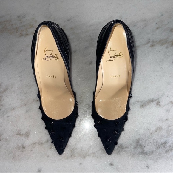 Christian Louboutin Wonder Pump 100 VV Nappa Leather Shiny Patent in Black - Picture 7 of 12